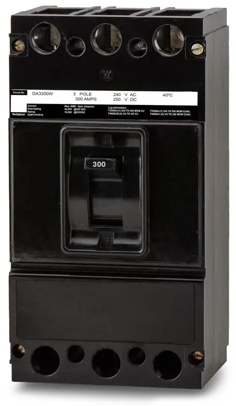 Eaton / Cutler-Hammer DA3300 - 300A 3 Pole Molded Case Circuit Breaker Flash Sale