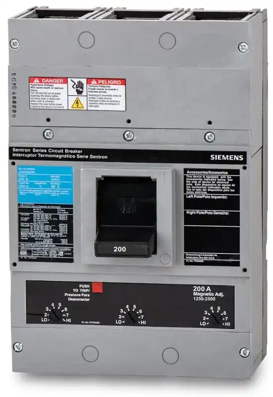 Siemens JD63B200 - 200A 3 Pole Molded Case Circuit Breaker High Quality