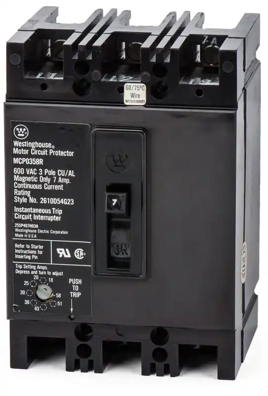 Holiday Sale Eaton / Cutler-Hammer MCP0358R - 7A 3 Pole Motor Circuit Protector