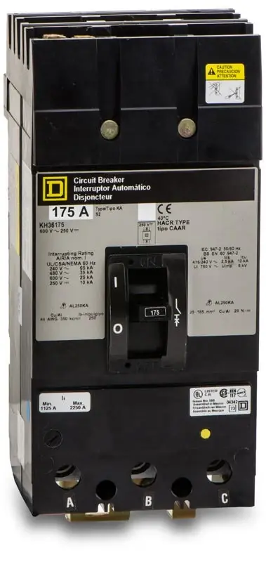 Square D KH36175 - 175A 3 Pole Molded Case Circuit Breaker Best Seller