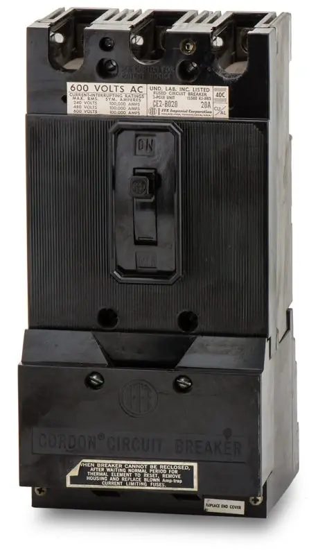 Siemens / ITE CE2B020 - 20A 2 Pole Molded Case Circuit Breaker Top Rated