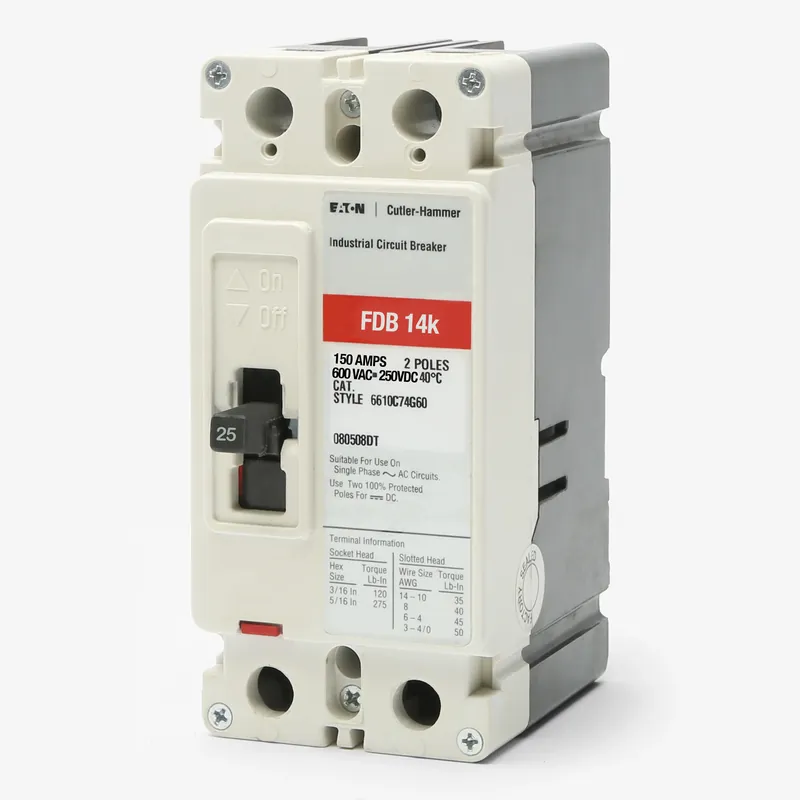 Order Now Eaton / Cutler-Hammer FDB2025L - 25A 2 Pole Molded Case Circuit Breaker