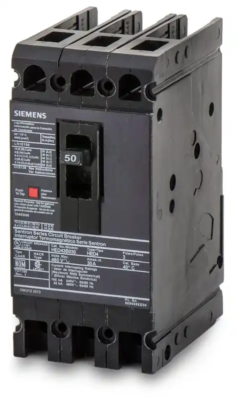 Siemens HED43B050L - 50A 3 Pole Molded Case Circuit Breaker Grab Now