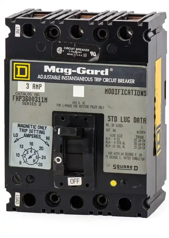Square D FHP36003-11M - 3A 3 Pole Motor Circuit Protector While Supplies Last