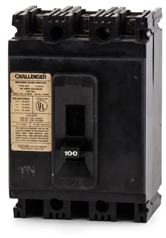 Eaton / Challenger D50373-3 - 100A 3 Pole Molded Case Switch Discount