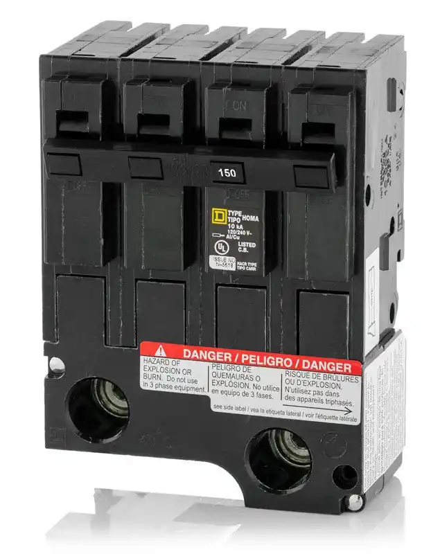 Square D HOM2150BB - 150A 2 Pole Miniature Circuit Breaker Popular