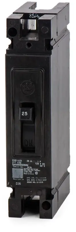 Eaton / Westinghouse EHB1025 - 25A 1 Pole Molded Case Circuit Breaker Certified