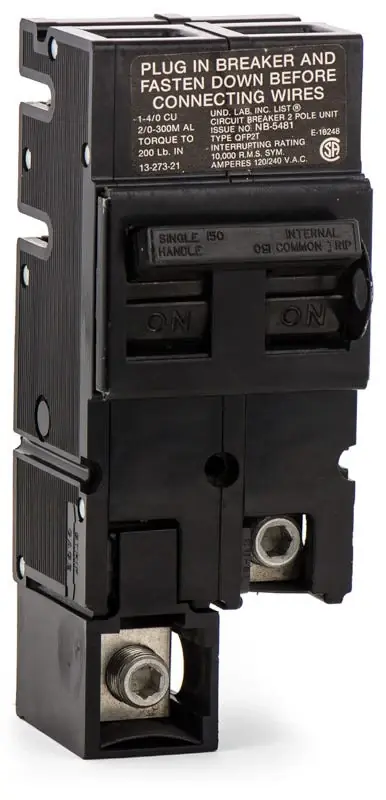 Genuine Zinsco QFP2150T - 150A 2 Pole Molded Case Circuit Breaker