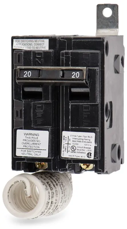Genuine Siemens BG220 - 20A 2 Pole Molded Case Circuit Breaker