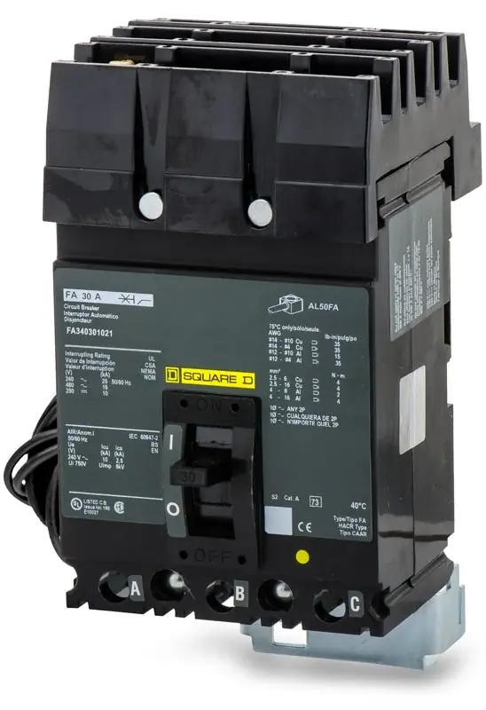 Square D FA340301021 - 30A 3 Pole Molded Case Circuit Breaker Premium