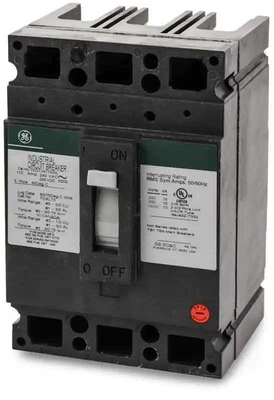 ABB / General Electric TED134110WL - 110A 3 Pole Molded Case Circuit Breaker Fresh Stock