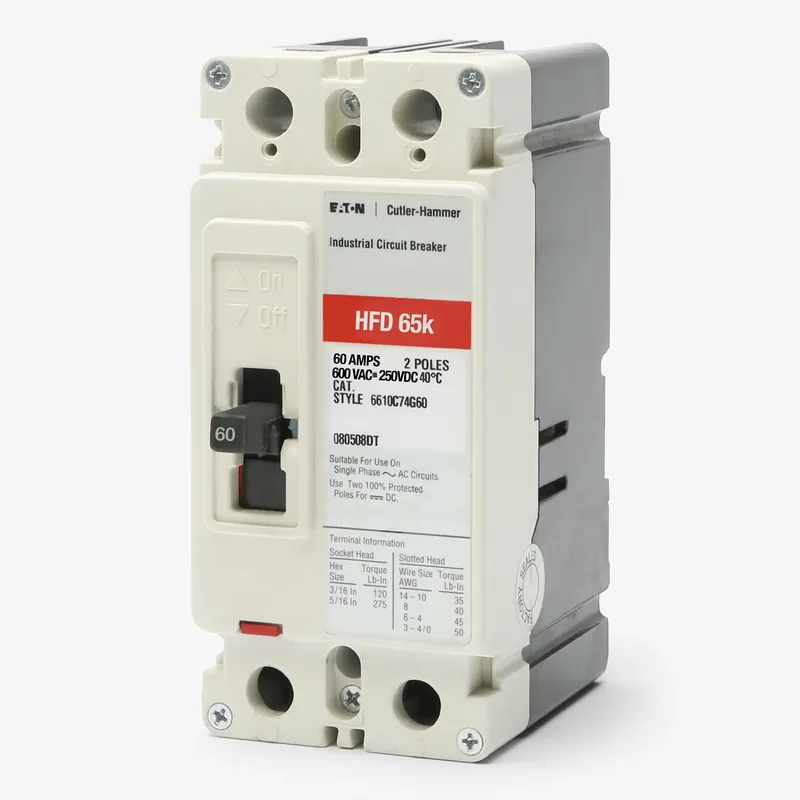 Reduced Price Eaton / Cutler-Hammer HFD2060L - 60A 2 Pole Molded Case Circuit Breaker