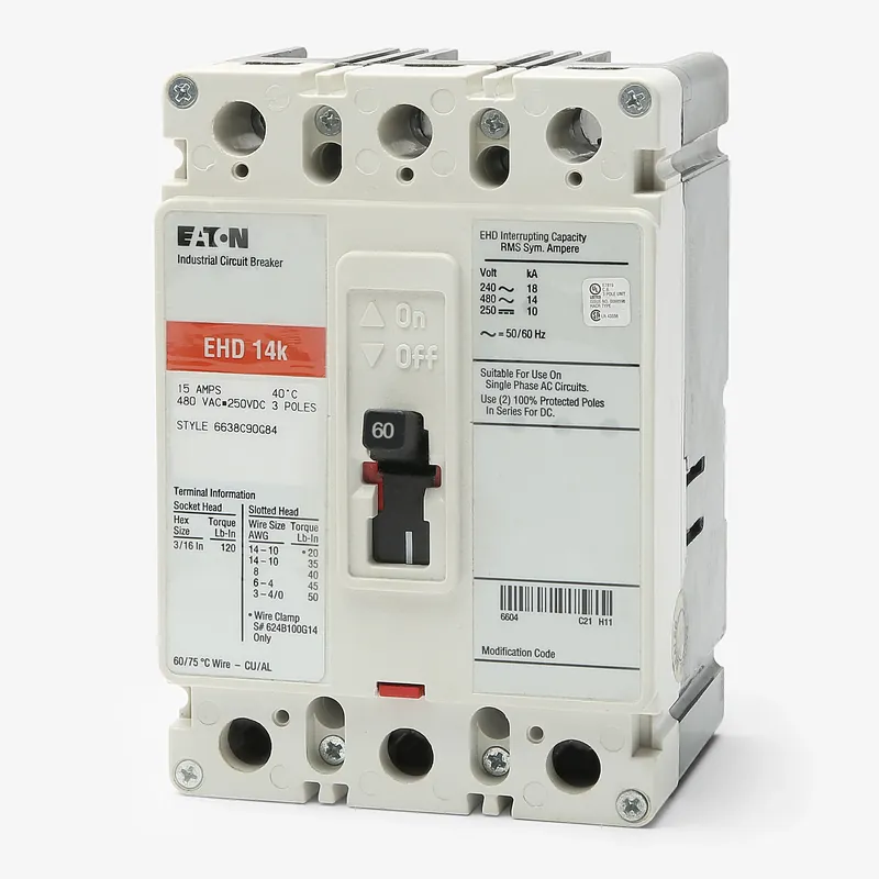 Budget Eaton / Cutler-Hammer EHD3060L - 60A 3 Pole Molded Case Circuit Breaker