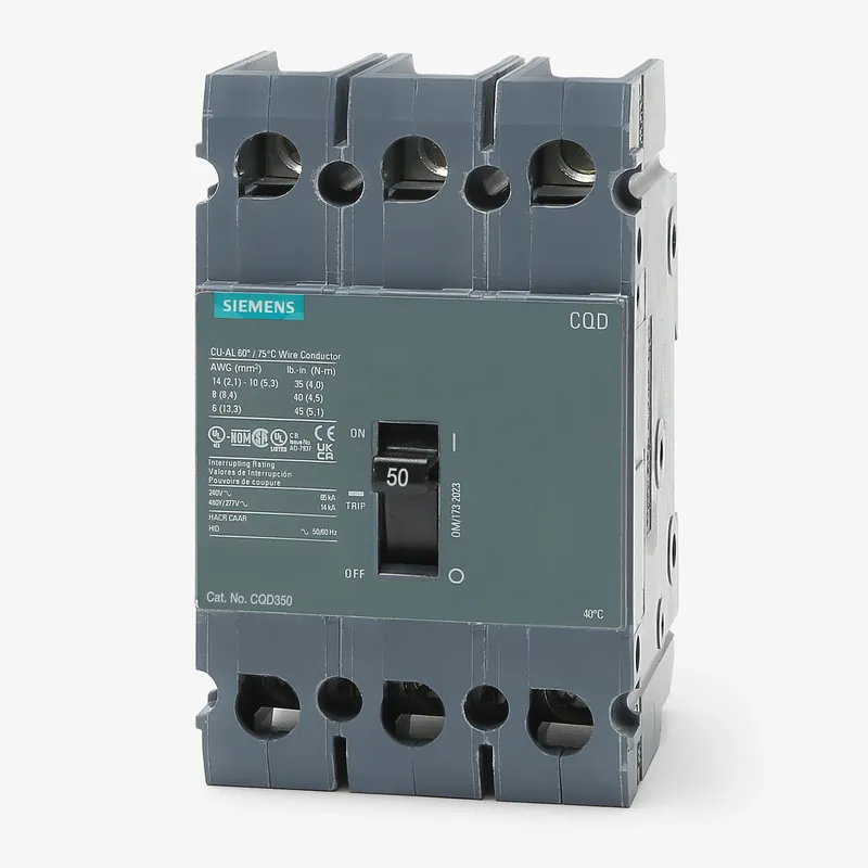 Place Order Siemens CQD350 - 50A 3 Pole Molded Case Circuit Breaker