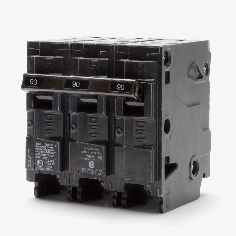 Professional Grade Siemens Q390H - 90A 3 Pole Miniature Circuit Breaker