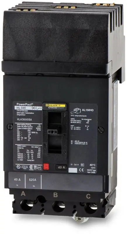 Best Choice Square D HLA36040SA - 40A 3 Pole Molded Case Circuit Breaker