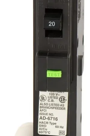 Weekend Sale Square D HOM120AFIC - 20A AFCI Miniature Circuit Breaker