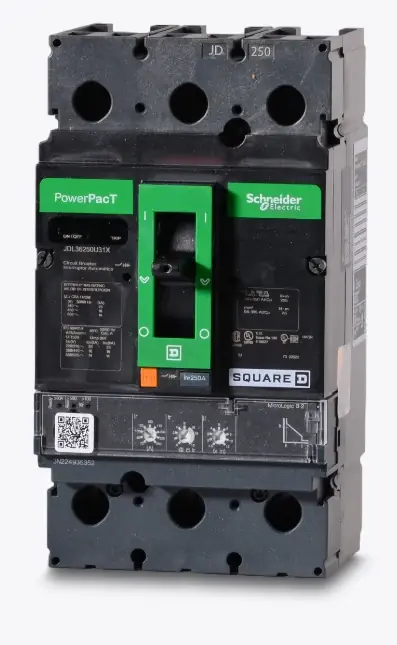 Square D JDL36250U31X - 250A 3 Pole Molded Case Circuit Breaker Express Delivery
