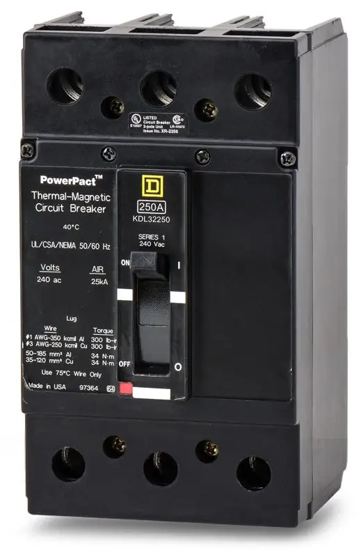 Square D KDL32250 - 250A 3 Pole Molded Case Circuit Breaker Reduced Price