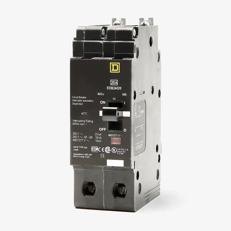 Square D EDB24020 - 20A 2 Pole Miniature Circuit Breaker Clearance