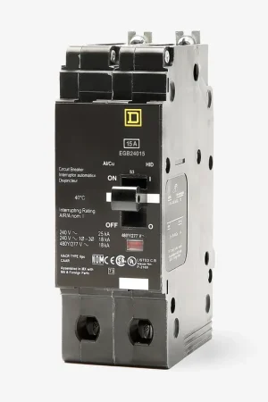 Weekend Sale Square D EGB24015 - 15A 2 Pole Miniature Circuit Breaker