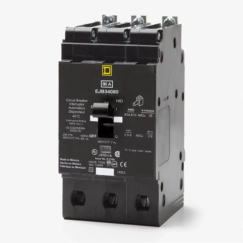 Premium Square D EJB34080 - 80A 3 Pole Miniature Circuit Breaker