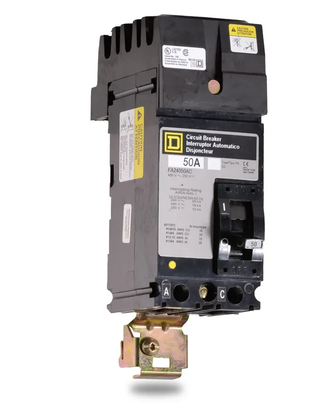 Best Price Square D FA24050AC - 50A 2 Pole Molded Case Circuit Breaker