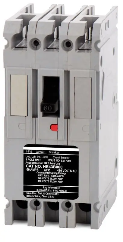 Place Order Siemens HE43B060 - 60A 3 Pole Molded Case Circuit Breaker