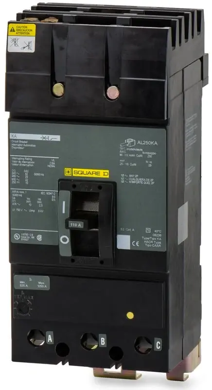 Limited Offer Square D KA36110 - 110A 3 Pole Molded Case Circuit Breaker