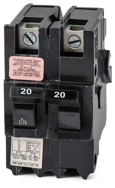 Federal Pacific NB221020 - 20A 2 Pole Molded Case Circuit Breaker Direct From Factory