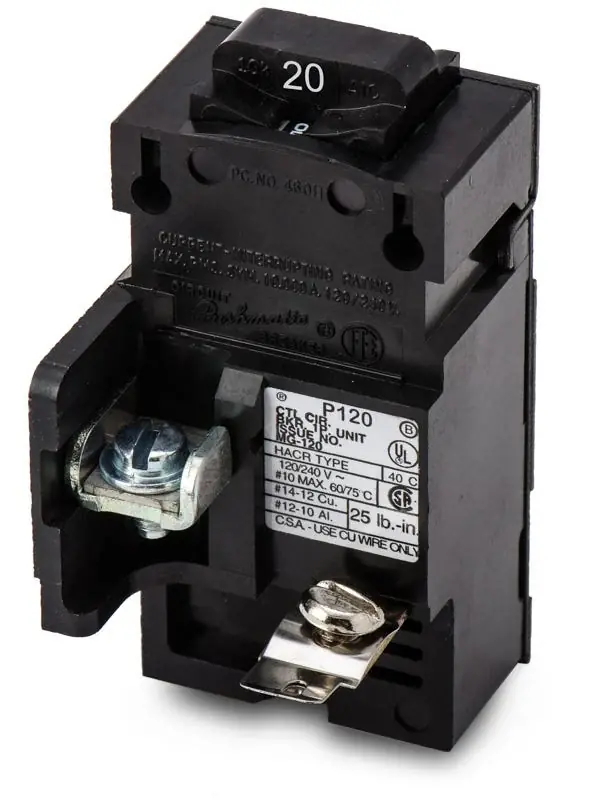 Siemens P120 - 20A 1 Pole Molded Case Circuit Breaker Top Pick
