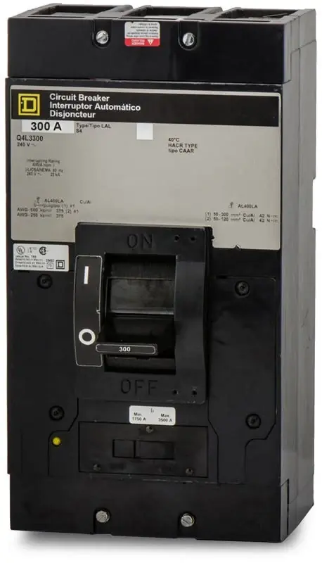 Square D Q4L3300 - 300A 3 Pole Molded Case Circuit Breaker Top Rated