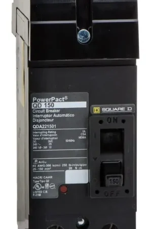 Authentic Square D QDA221501 - 150A 2 Pole Molded Case Circuit Breaker