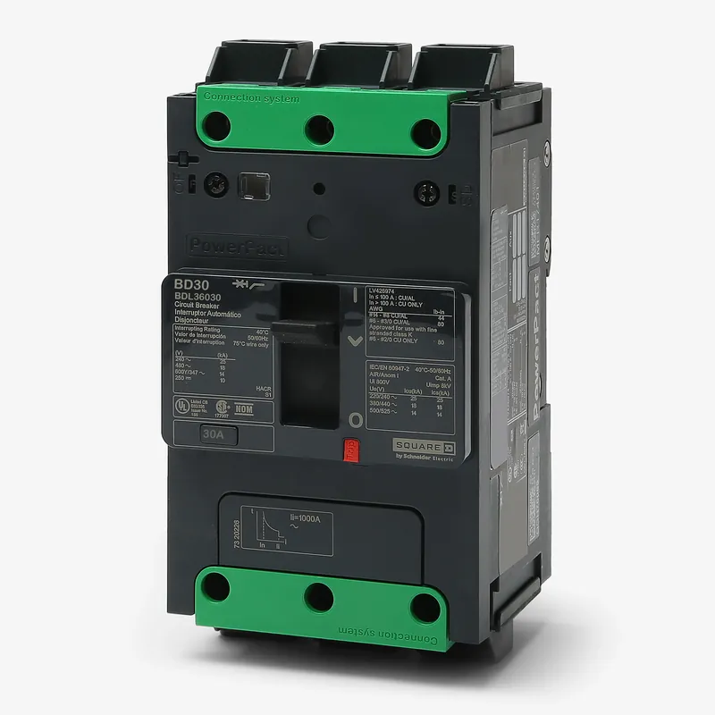 Square D BDL36030 - 30A 3 Pole Molded Case Circuit Breaker Limited Time