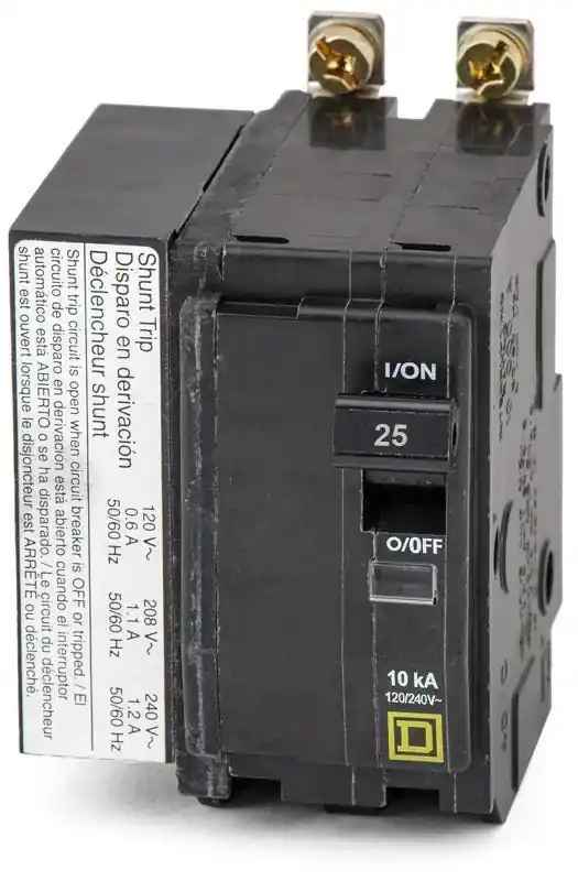 Place Order Square D QOB2251021 - 25A 2 Pole Miniature Circuit Breaker