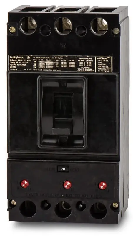 Eaton / Westinghouse KA3070 - 70A 3 Pole Molded Case Circuit Breaker Hot Picks