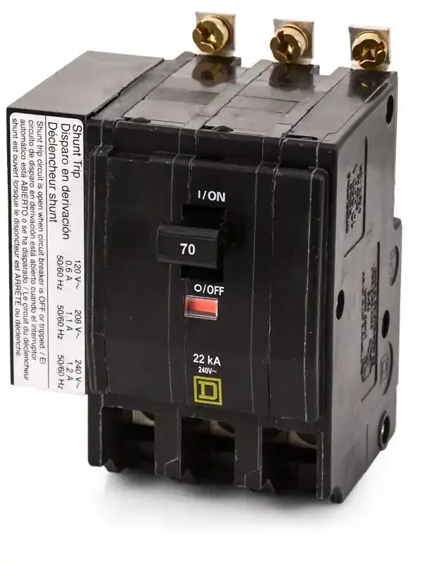Square D QOB370VH1021 - 70A 3 Pole Miniature Circuit Breaker Professional Grade