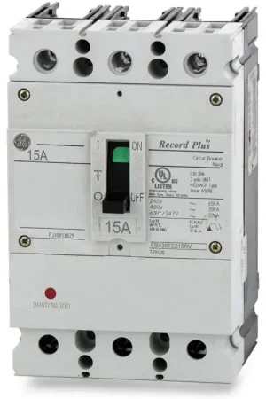 ABB / General Electric FBV36TE015RV - 15A 3 Pole Molded Case Circuit Breaker Trusted Brand