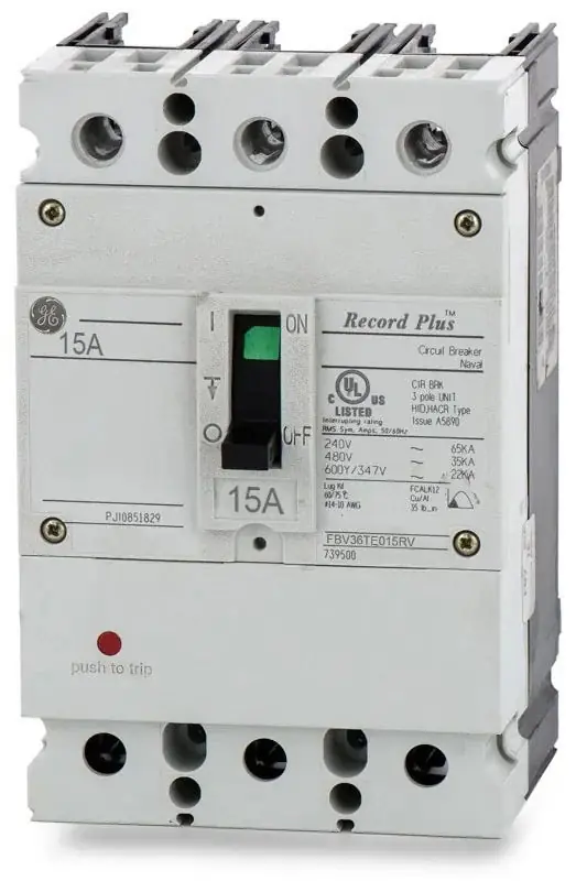 ABB / General Electric FBV36TE015RV - 15A 3 Pole Molded Case Circuit Breaker Trusted Brand