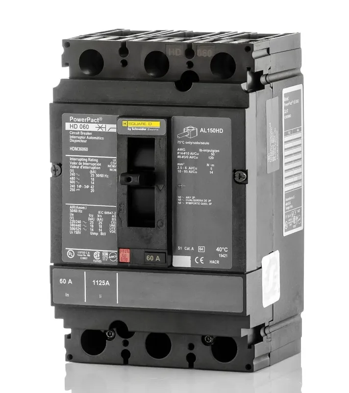 Sale Schneider Electric / Square D HDM36060 - 60A 3 Pole Molded Case Circuit Breaker