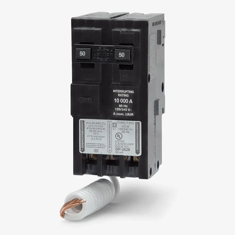 Place Order Square D HOM250EPD - 50A GFEP Miniature Circuit Breaker
