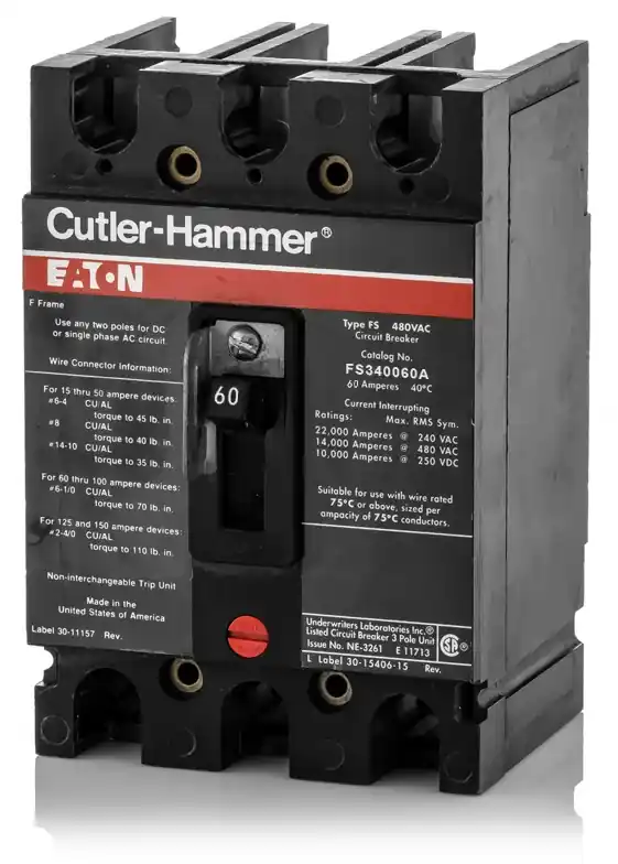 Deal Eaton / Cutler-Hammer FS340060A - 60A 3 Pole Molded Case Circuit Breaker