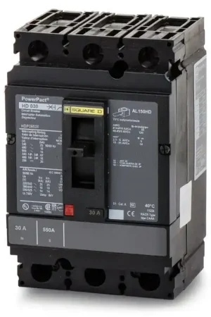 Square D HDP36030 - 30A 3 Pole Molded Case Circuit Breaker Direct From Factory