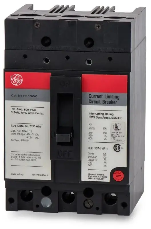 ABB / General Electric TEL136060 - 60A 3 Pole Molded Case Circuit Breaker Limited Offer