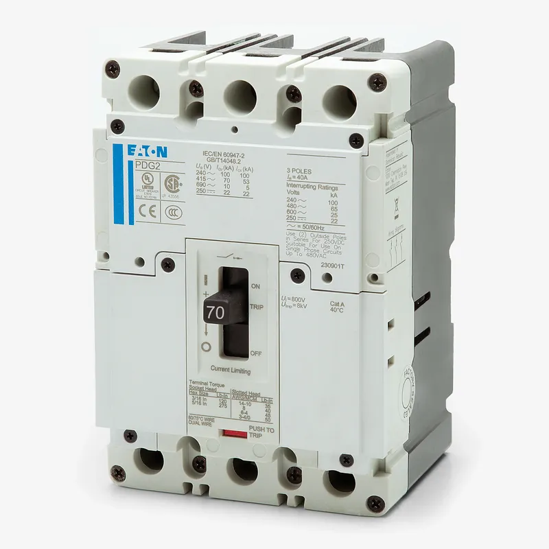 New Arrival Eaton / Cutler-Hammer PDG23M0070TFFJ - 70A 3 Pole Molded Case Circuit Breaker