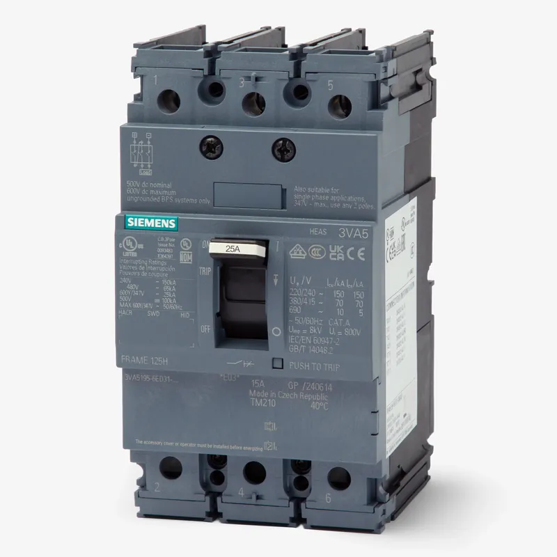 Siemens 3VA5125-4ED31-0AA0 - 25A 3 Pole Molded Case Circuit Breaker Hot Picks