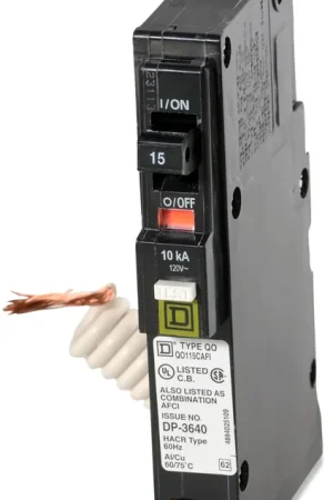 Bargain Square D QO115CAFIC - 15A AFCI Miniature Circuit Breaker
