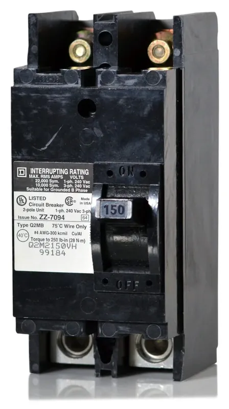 Discount Square D Q2M2150VH - 150A 2 Pole Molded Case Circuit Breaker