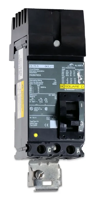 Express Delivery Square D FA26070CA - 70A 2 Pole Molded Case Circuit Breaker