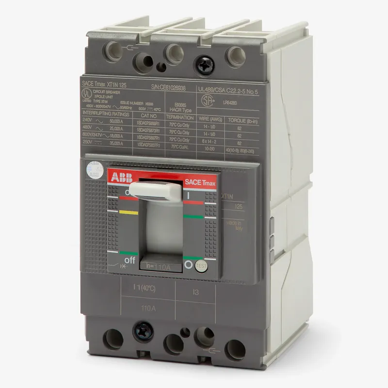 Order Now ABB XT1NU3110AFD000XXX - 110A 3 Pole Molded Case Circuit Breaker